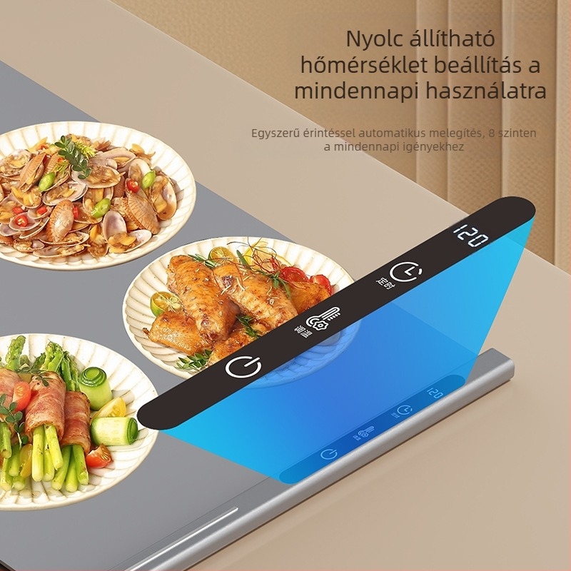 Spade A Szilikon Melegítő Tálca – hordozható, szigetelt tálaló tálca forró ételekhez, 500W, 220V, 1kg, testreszabható