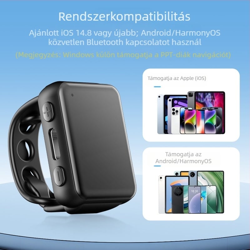 Bluetooth telefonos gyűrű távirányító BW906, ABS, Bluetooth 5.3, 6 g