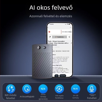 AI felvevő toll professzionális használatra — hordozható, semleges márka, felvételi idő 50