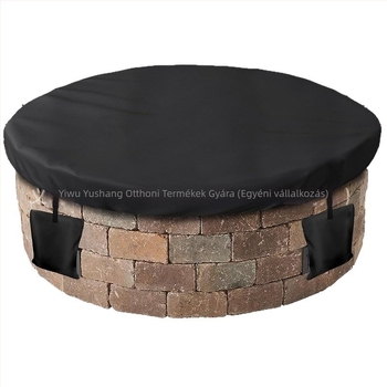 Kültéri tűzrakó fedél | kerek, vízálló, poliészter, modern minimalista stílus, kombinált készlet (Személyre szabható: Igen)