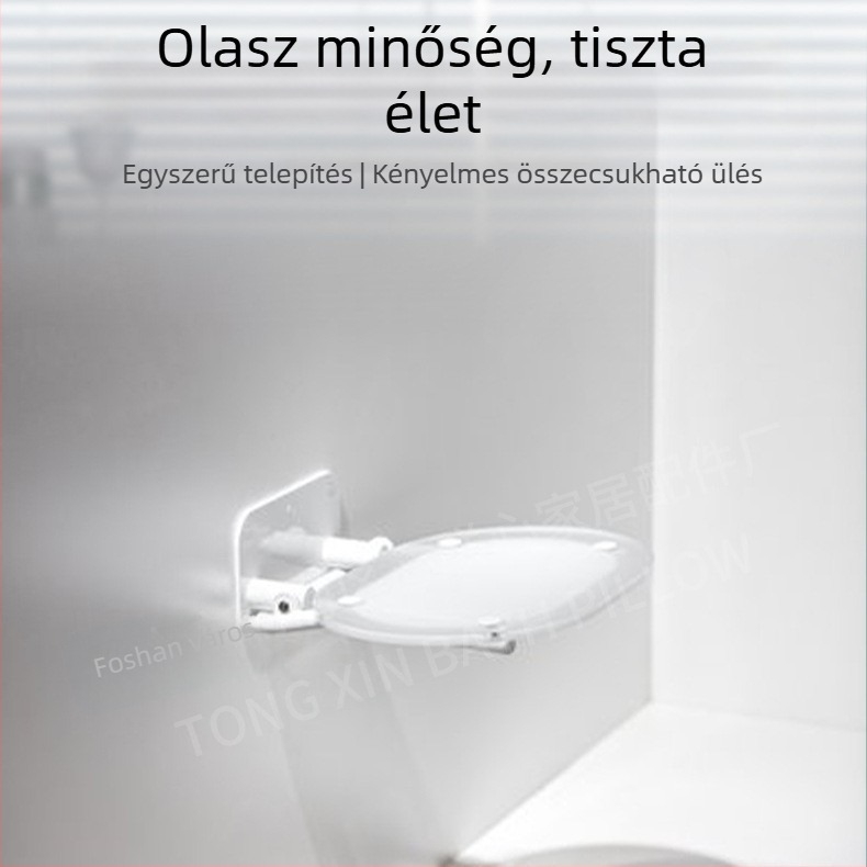 Zuhanyzószék 304 rozsdamentes acél alapú és akril panellel – vízálló, korrózióálló, nagy teherbírású