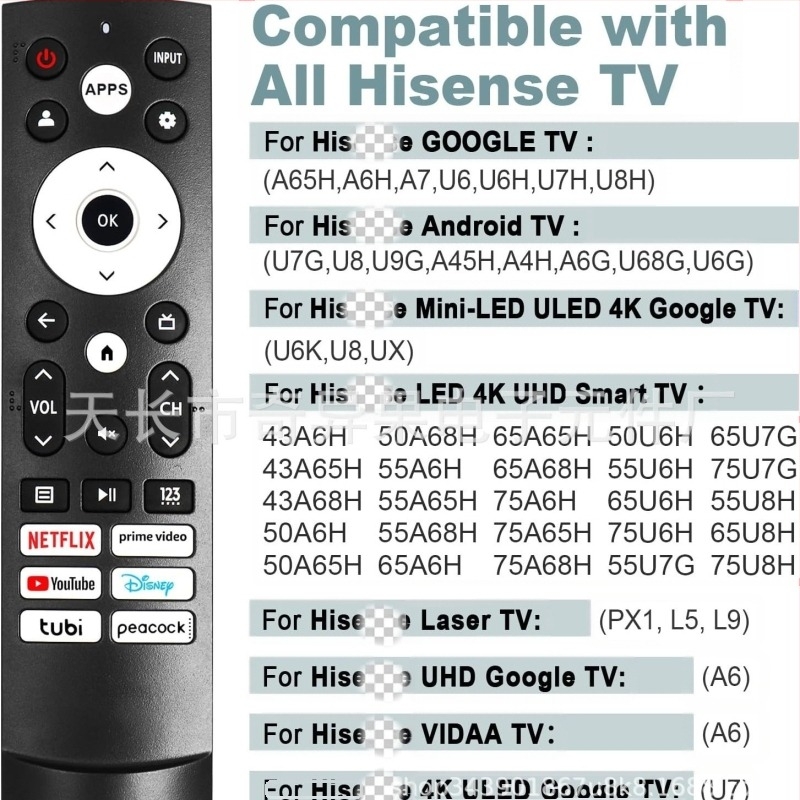 ERF3M90H távirányító HISEN infravörös verzióhoz – 8-12 m hatótávolság, TV-kompatibilis, QIYIGUO