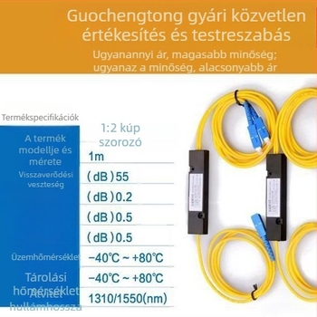 FBT 3.0 1:2 Taperes osztó optikai szálhoz, SC csatlakozóval, homogén eloszlás