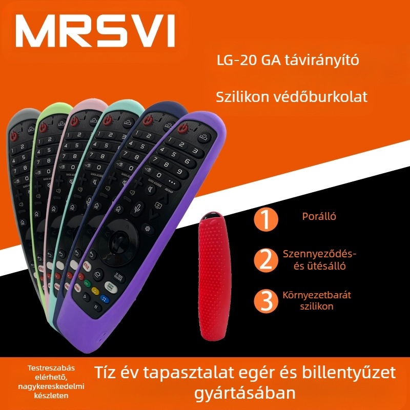 LG szilikon távirányító tok – teljesen nyitható kialakítás, kompatibilis AN-MR20/19, MR600 távirányítókkal, 10 m hatótávolság