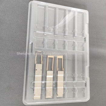 QSFP optikai modul — 10 darabos bliszter doboz (Kód: Qsfp10; Anyag: PET; Fal vastagsága: 0.7; Belső Ø: 19; Külső Ø: 128)