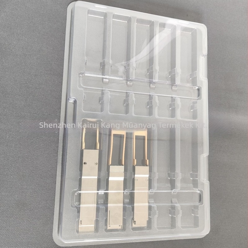 QSFP optikai modul — 10 darabos bliszter doboz (Kód: Qsfp10; Anyag: PET; Fal vastagsága: 0.7; Belső Ø: 19; Külső Ø: 128)