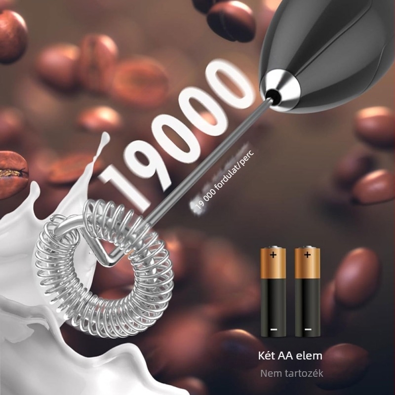 Kézi elektromos tejhabosító és keverő — 3V, 3–5W, 15000 RPM