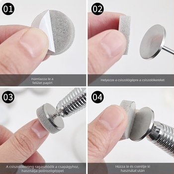 Körömépítő szivacs polírozó korongok – magas rugalmasságú szivacs, mini stílus, 50 db, csiszoló rúd