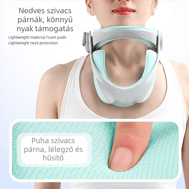 Nyaki trakciós készülék - állítható, anyag: PC és szivacs, alkalmazási terület: nyak, gyártó: Dongguan, márka: Foot products collection