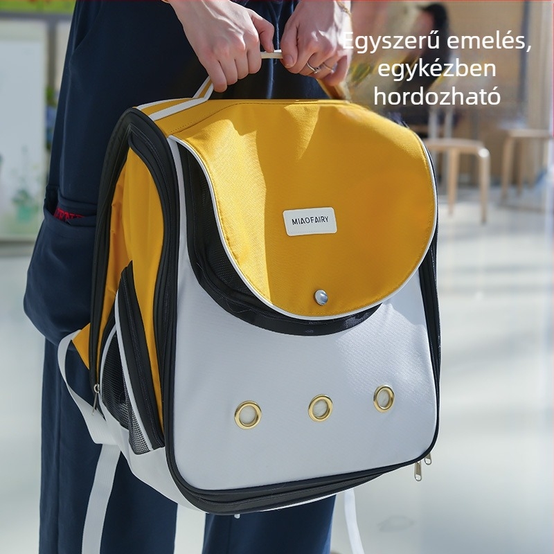 Macska hátizsák - stílusos, sokoldalú és kényelmes kimozdulásokhoz; Anyag: textil; Alkalmas: macskák; Kategória: házikedvencek fészkei és ketrecei