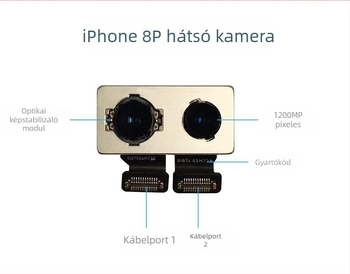 Apple hátsó kamera modul, CMOS szenzor, 12 MP, beépített