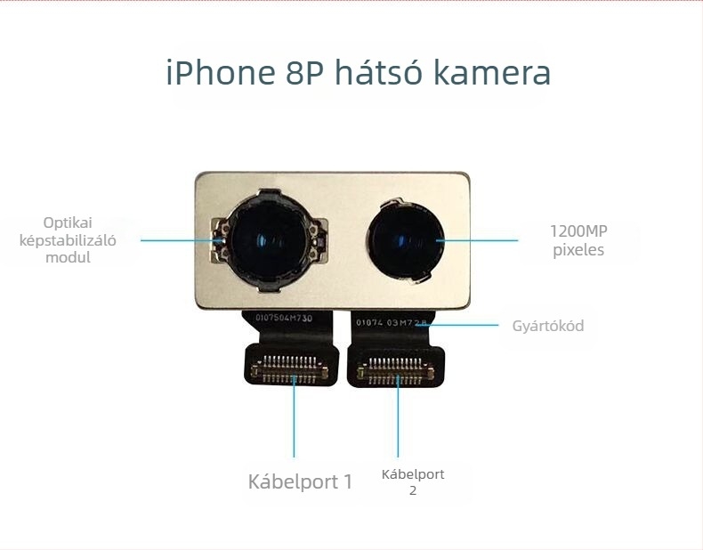 Apple hátsó kamera modul, CMOS szenzor, 12 MP, beépített