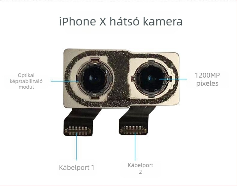 Apple hátsó kamera modul, CMOS szenzor, 12 MP, beépített