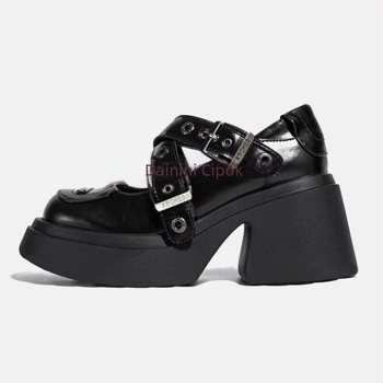 Mary Jane cipők Ultrafiber Leather felsőrész, lélegző, T-Bar pánt, habgumis talp