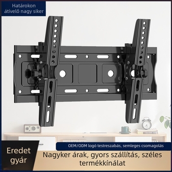 Szilárd falra szerelhető TV-tartó, állítható konzollal, hidegen hengerelt acélból, modell C42J, 1,85 kg