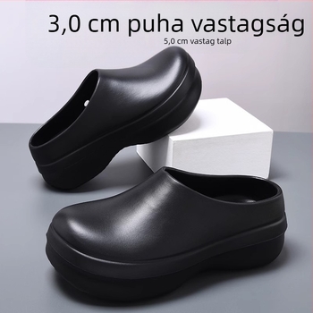 Férfi EVA szakács cipő — vastag csúszásmentes, vízálló és olajálló talp, injektált kivitel, nyár 2025