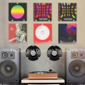 Akril falra szerelhető albumkijelző állvány — Jane Man, egy darabból álló kivitel, L-alakú, lézeres vágás, akril burkolat