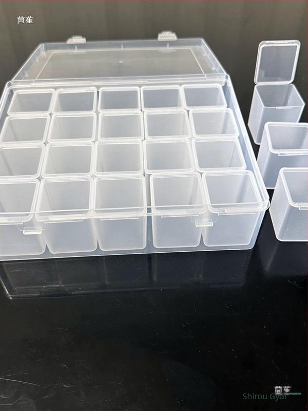 Japán stílusú ékszer- és gyöngy tároló doboz, 18L, logóval, autóban használható, DIY projektekhez