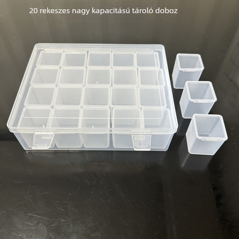 Japán stílusú ékszer- és gyöngy tároló doboz, 18L, logóval, autóban használható, DIY projektekhez