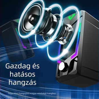 SADA V-150 számítógépes hangszóró, két hangszóróval, 3,5 mm bemenet, Bluetooth 5.0, 30 Hz–15 kHz, SNR ≥ 60 dB