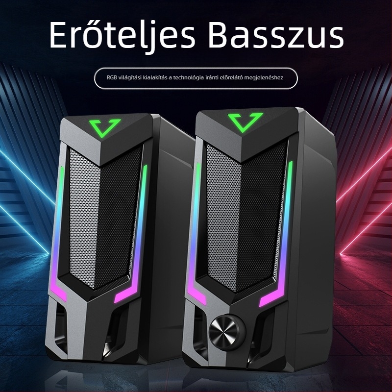 SADA V-150 számítógépes hangszóró, két hangszóróval, 3,5 mm bemenet, Bluetooth 5.0, 30 Hz–15 kHz, SNR ≥ 60 dB