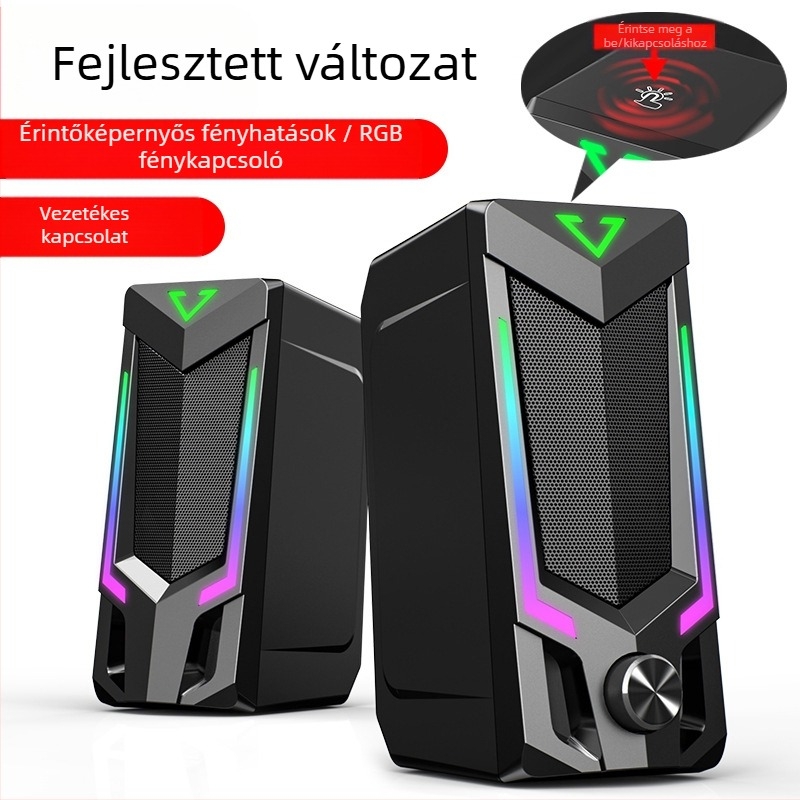 SADA V-150 számítógépes hangszóró, két hangszóróval, 3,5 mm bemenet, Bluetooth 5.0, 30 Hz–15 kHz, SNR ≥ 60 dB