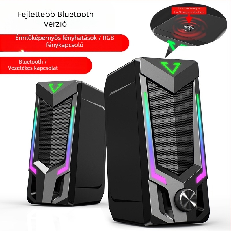 SADA V-150 számítógépes hangszóró, két hangszóróval, 3,5 mm bemenet, Bluetooth 5.0, 30 Hz–15 kHz, SNR ≥ 60 dB