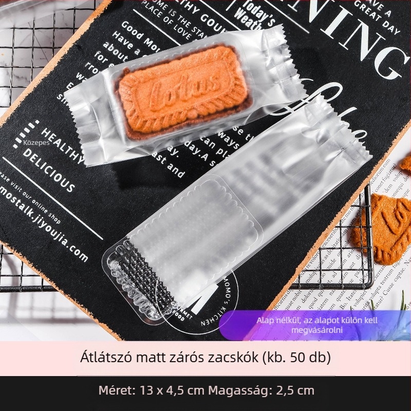 Átlátszó snack csomagoló tasakok hőzárással: 100 belső átlátszó tálca; 50 matt záró taska; 50 átlátszó záró taska