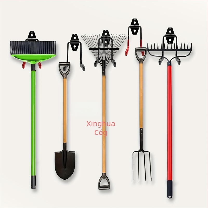 Fém falra szerelhető akasztó vízcső eszköz tároláshoz, dupla akasztó, modern minimalista stílus, terhelhetőség 30 kg felett