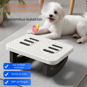 Az íróasztal alatti lábtámasz — ergonómikus műanyag lábtámasz, egyszerű modern stílus, nem összecsukható, nem testreszabható