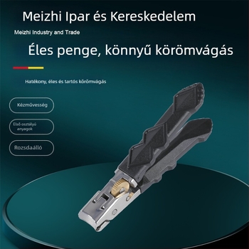 Két részes rozsdamentes acél körömvágó, 180°-os széles nyílás, kettős konfiguráció: dőlt és sík állású nyílás