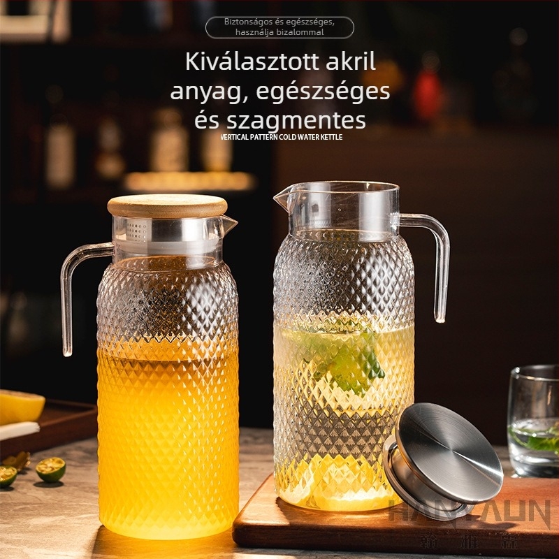 Hidegvíz-kanna, PC anyagból, hőálló, nagy kapacitású, logó nyomtatási lehetőség