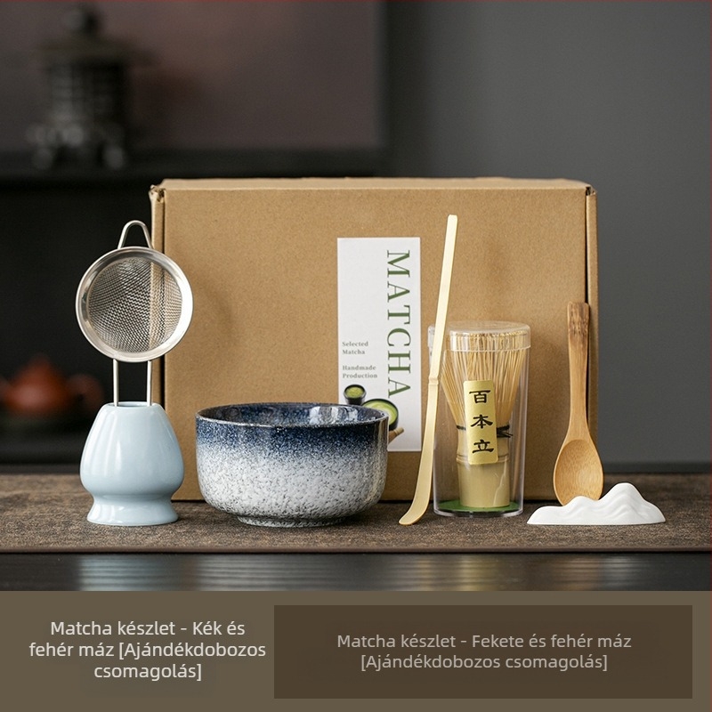 7-darabos bambusz teaceremónia készlet ajándékdobozban logóval - Teaceremóniás kiegészítők, kínai stílus