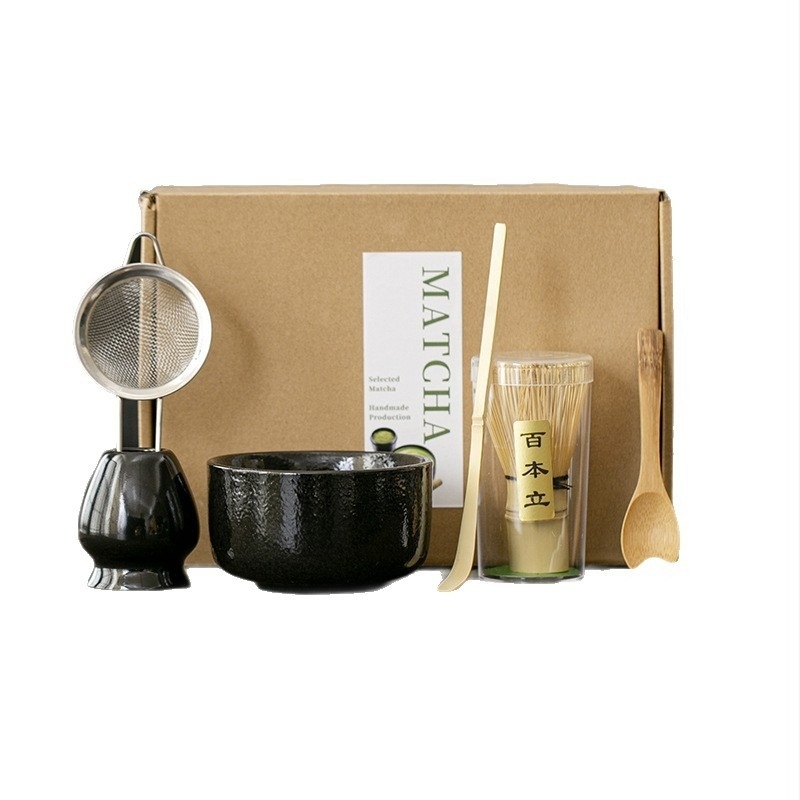 7-darabos bambusz teaceremónia készlet ajándékdobozban logóval - Teaceremóniás kiegészítők, kínai stílus