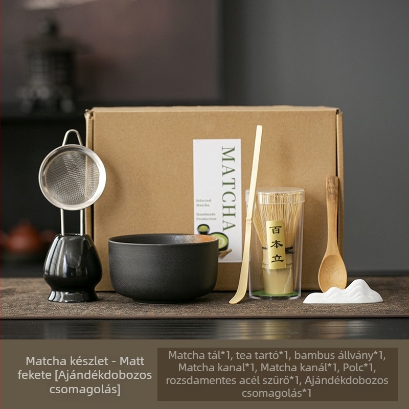 7-darabos bambusz teaceremónia készlet ajándékdobozban logóval - Teaceremóniás kiegészítők, kínai stílus