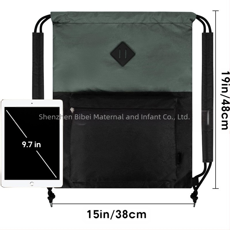 Húzózáras hátizsák utazáshoz – Nagy kapacitású, Poliészter, Többcélú, Testreszabható