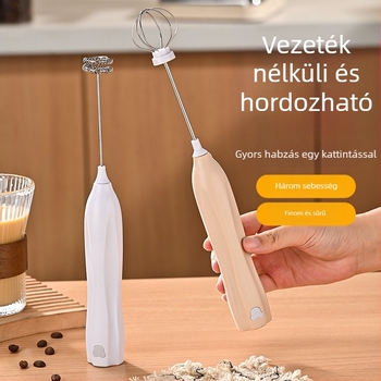 Vezeték nélküli elektromos kézi mixer 3 sebességgel, tejhabosító és tojáskeverő, 150W, D6 modell