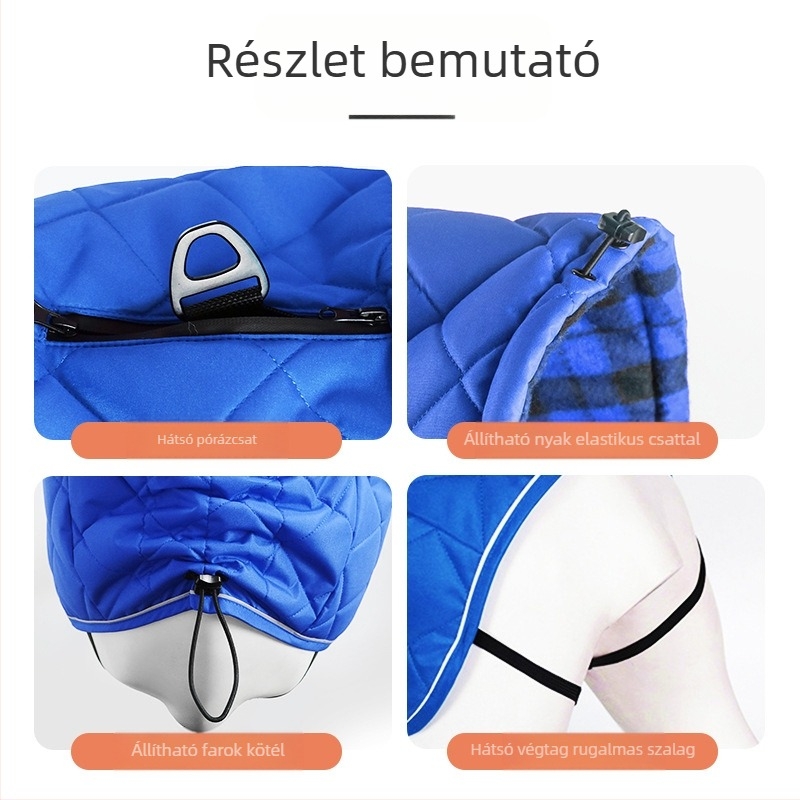 ASMPET Peach Skin Pamut Kutyakabát – Párnázott, Őszi–Téli Meleg, Kültéri Túrákhoz, Kisállat Ruházat