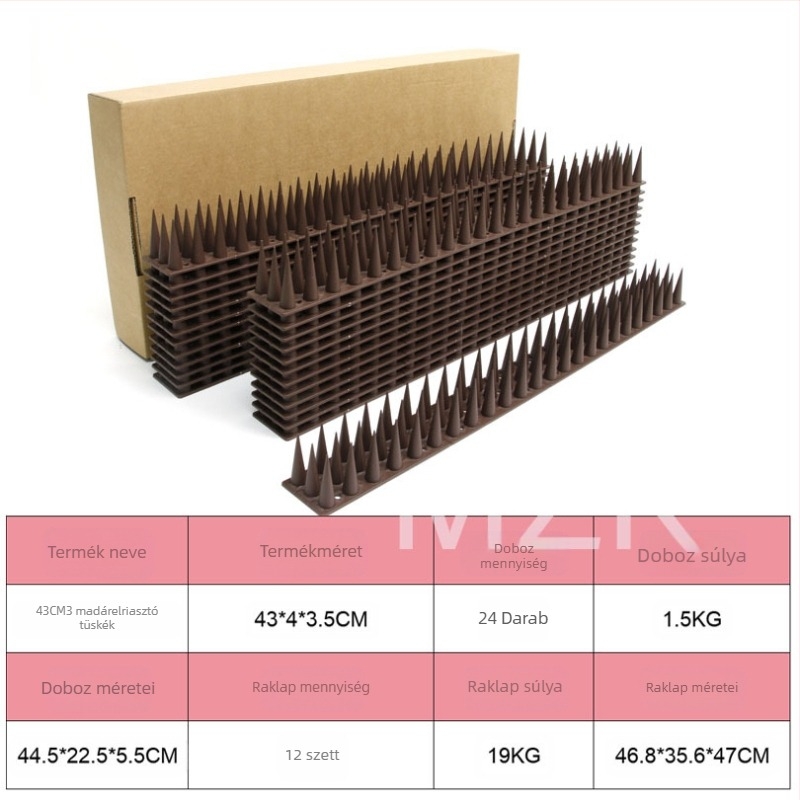 Kerti dekoráció – PP madárriasztó tüskék, modell MZK-43-24, madárriasztó, macskabiztos