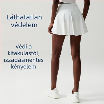Női sportos szoknya teniszezéshez és futáshoz Naked Feel Nylon anyaggal, CoolMax béléssel, csíkos mintával; 75% Nylon + 25% Spandex; bélés: 31% CoolMax + 61% polyester + 8% Spandex; nyárra, tavaszra és őszre