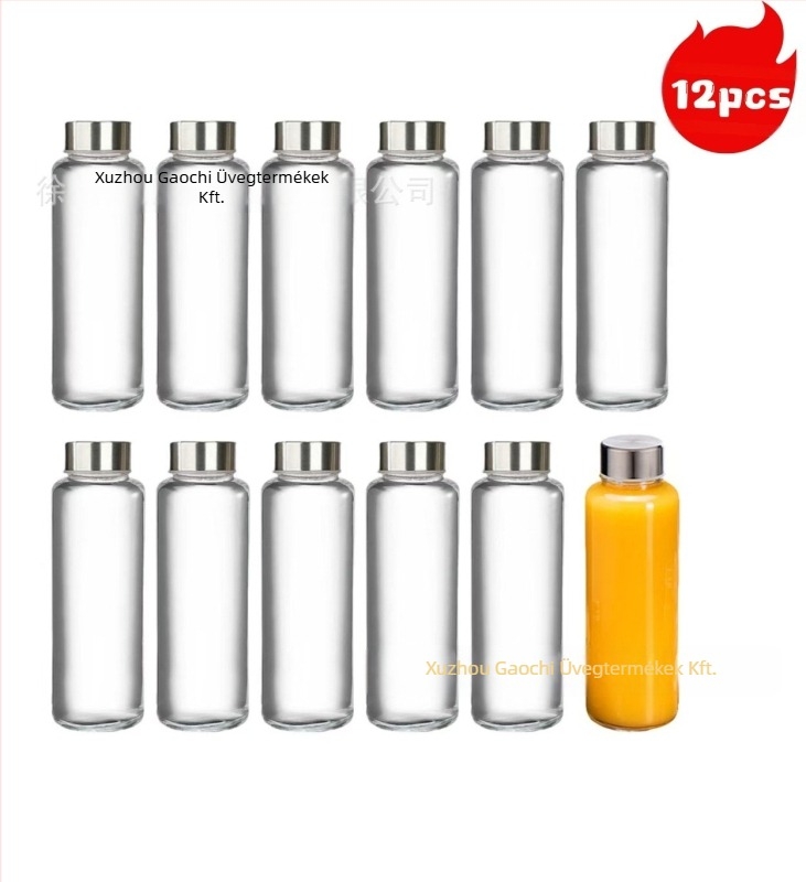 Szódalime üvegből készült gyümölcslé palackok, lezárható italos palackok, 6 vagy 12 darabos csomag, kapacitások 90ml/150ml/280ml