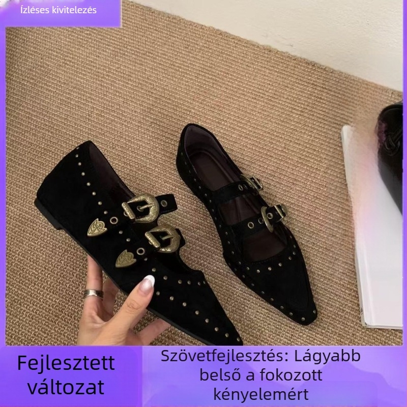 Női cipő hegyes orrú, rejtett magasságkiegészítő talpbetéttel, PU felsőrész, PU bélés, Slip-On, alacsony macskaméretű sarok (PU felső; PU bélés; Slip-On; alacsony sarok; közepes nyílás)