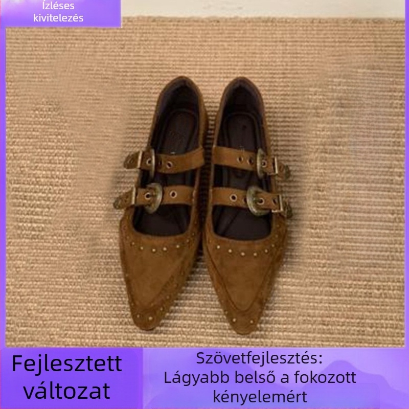 Női cipő hegyes orrú, rejtett magasságkiegészítő talpbetéttel, PU felsőrész, PU bélés, Slip-On, alacsony macskaméretű sarok (PU felső; PU bélés; Slip-On; alacsony sarok; közepes nyílás)