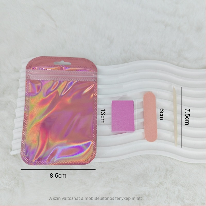 Körömápolási eszközök készlet leválasztható körömreszelővel és fa pálcával – modell 614890737657