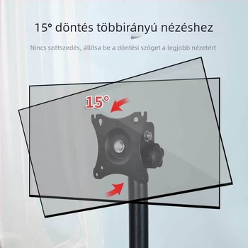 Mozgatható padlón álló LCD TV/monitor állvány forgó függőleges tartóval