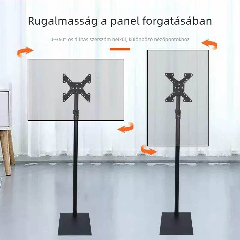 Mozgatható padlón álló LCD TV/monitor állvány forgó függőleges tartóval