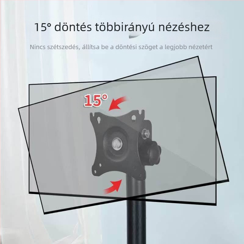 Mozgatható padlón álló LCD TV/monitor állvány forgó függőleges tartóval