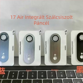 Akersen edzett üveg teljes körű objektívvédő iPhone 17 Pro / 17 Pro Max számára, brushed metal páncél, ujjlenyomat-mentes, zuhanásálló, antibakteriális, automatikus javítás