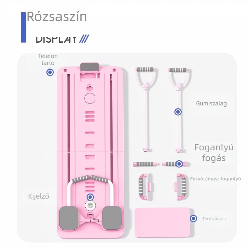 Hasizom görgő és Pilates tábla – összecsukható otthoni fitnesz eszköz, modell plt, tömeg 4800 g, 4 darabos készlet