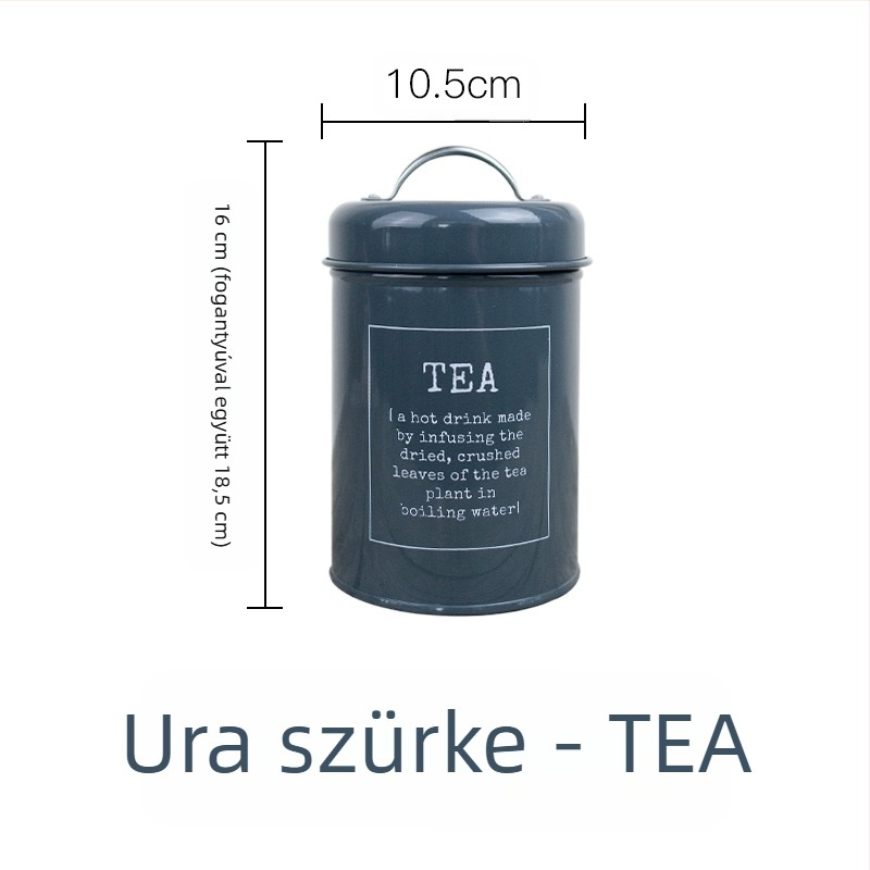 Fém kör alakú zárható, tömítő gyűrűvel ellátott edény tejpor, kávé, tea, cukorka és arcmaszk por számára; kapacitás 300 ml alatt